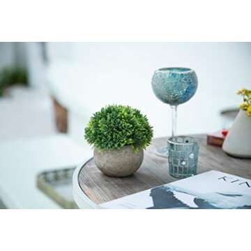 Velener Artificial Boxwood Faux Plant for Indoor Decor