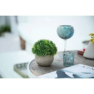 Velener Artificial Boxwood Faux Plant for Indoor Decor