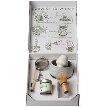 Dr. Weil Matcha Kari - Complete Tea Set - Black - Japanese Ceremonial Organic Matcha with Whisk and Holder, Ceramic Bowl, Sifter, and Scoop