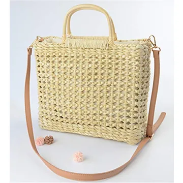 Stylish QZUnique Straw Bucket Bag for Women Summer