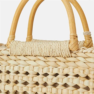 Stylish QZUnique Straw Bucket Bag for Women Summer
