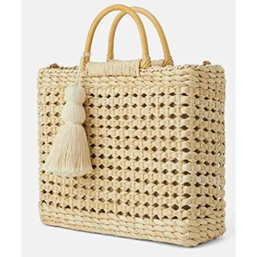 Stylish QZUnique Straw Bucket Bag for Women Summer
