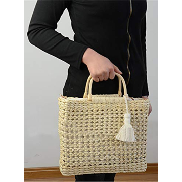 Stylish QZUnique Straw Bucket Bag for Women Summer