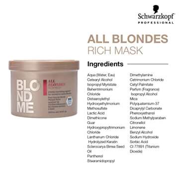 BlondMe All Blondes Rich Mask 500ml - Nourishing Formula