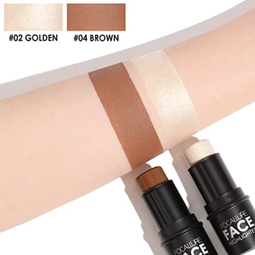 FOCALLURE Contour Foundation Stick - Blendable Highlighter & Bronzer