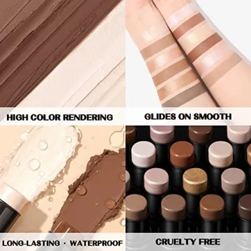 FOCALLURE Contour Foundation Stick - Blendable Highlighter & Bronzer