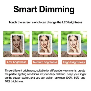 Compact Rechargeable LED Travel Makeup Mirror: Bright & Portable