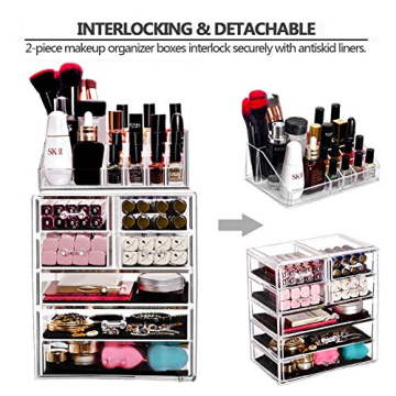 Large Capacity Clear Makeup Organizer for All Cosmetics