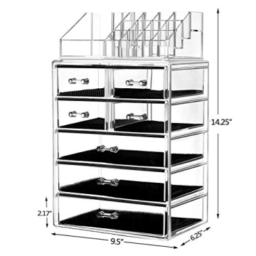 Large Capacity Clear Makeup Organizer for All Cosmetics
