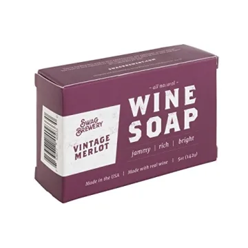 Swag Brewery Vintage Merlot WINE SOAP | Great Gift for Women, Birthdays, Wives, Men, and All Wine Lovers | All Natural + Made in USA | Funny Bath and Relaxation Accessories