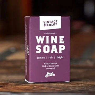Swag Brewery Vintage Merlot WINE SOAP | Great Gift for Women, Birthdays, Wives, Men, and All Wine Lovers | All Natural + Made in USA | Funny Bath and Relaxation Accessories