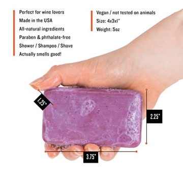 Swag Brewery Vintage Merlot WINE SOAP | Great Gift for Women, Birthdays, Wives, Men, and All Wine Lovers | All Natural + Made in USA | Funny Bath and Relaxation Accessories