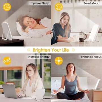 Light Therapy Lamp - 10000 Lux LED for Mood Improvement