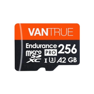 Vantrue 256GB microSDXC UHS-I U3 4K UHD Video High Speed Transfer Monitoring SD Card with Adapter fo...