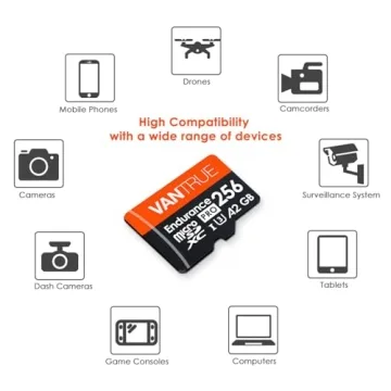 Vantrue 256GB microSDXC High-Speed Card for Dash Cams
