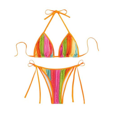 Stylish SweatyRocks Women's Colorful Bikini Set