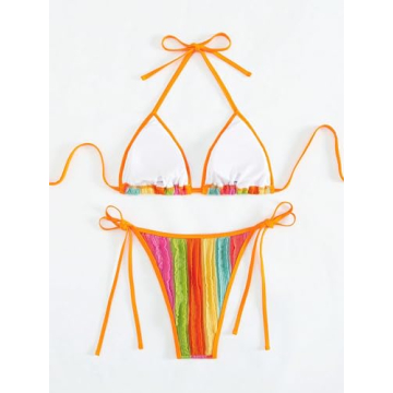 Stylish SweatyRocks Women's Colorful Bikini Set