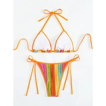Stylish SweatyRocks Women's Colorful Bikini Set