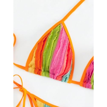 Stylish SweatyRocks Women's Colorful Bikini Set