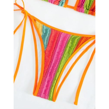 Stylish SweatyRocks Women's Colorful Bikini Set