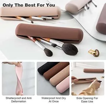 BEZOX Makeup Brush Holder in Stylish Pink - Travel Essential
