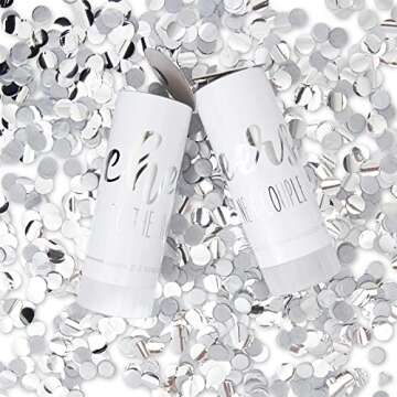 Elegant Silver Foil Wedding Confetti Shakers - Pack of 20
