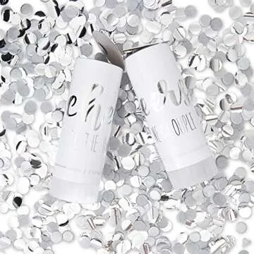 Elegant Silver Foil Wedding Confetti Shakers - Pack of 20