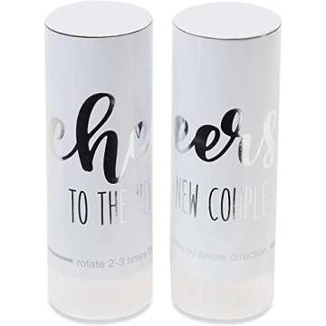 Elegant Silver Foil Wedding Confetti Shakers - Pack of 20