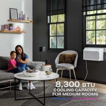 GE Profile 8,300 BTU WiFi Window AC Unit for Medium Rooms