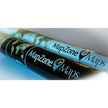 MapZone Maps - Scratch off World Travel Map - White and Gold with USA - Scratch off Tool Included