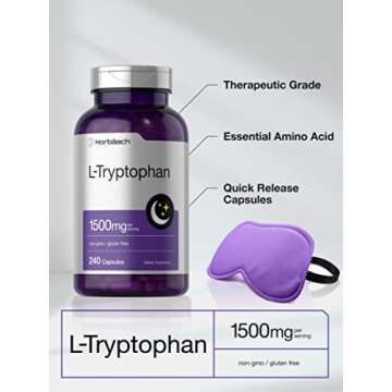 Horbäach L Tryptophan 1500mg Capsules for Sleep Aid