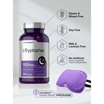 Horbäach L Tryptophan 1500mg Capsules for Sleep Aid