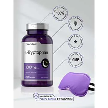 Horbäach L Tryptophan 1500mg Capsules for Sleep Aid