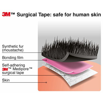 Realistic Self-Adhesive Fake Sideburns for Costumes