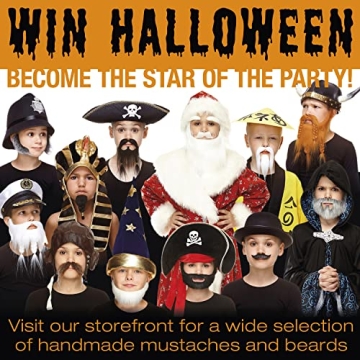 Realistic Self-Adhesive Fake Sideburns for Costumes