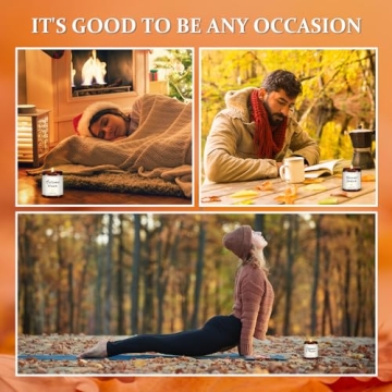 Winter Fall Candle Set 4 Pack Holiday Soy Candles