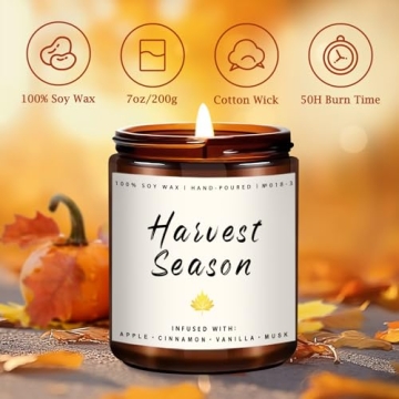 Winter Fall Candle Set 4 Pack Holiday Soy Candles
