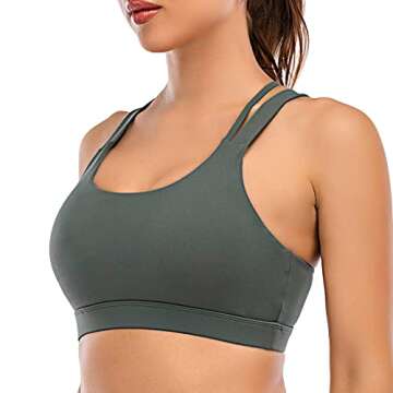 RUNNING GIRL Crisscross Back Sports Bra for Women