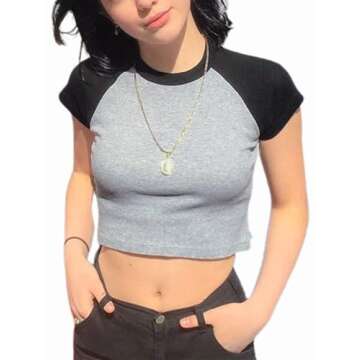 Stylish Avanova Colorblock Crop Top for Women, Teens