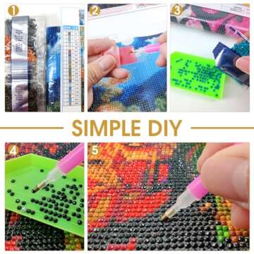 Bimkole 2 Pack 5D Diamond Art Painting Kits Coffee, Full Drill Letters Love DIY Rhinestone Embroidery Set Paint with Diamonds Art by Number Kits Cross Stitch Home Wall Craft Decoration (12x16in)