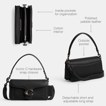 COACH Tabby 20 Shoulder Bag in Polished Pebble Leather