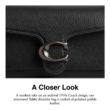 COACH Tabby 20 Shoulder Bag in Polished Pebble Leather