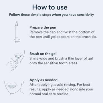 Auraglow Sensitivity Relief Serum Gel, Brush on Teeth to Reduce Sensitivity, Potassium Nitrate and Nano Hydroxyapatite, Remineralization Gel, Strengthens Teeth & Protects Enamel, 40+ Treatments, 4ml