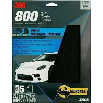 Premium 3M Wetordry Sandpaper - 800 Grit, 5 Sheets