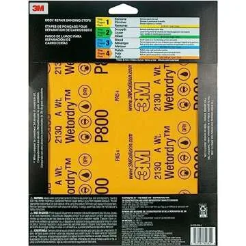Premium 3M Wetordry Sandpaper - 800 Grit, 5 Sheets