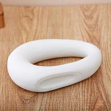 Anding White Ceramic Vase with Matte Finish for Home Decor