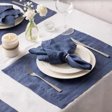 Elegant 100% Linen Napkins Set - Classic & Practical Table Decor