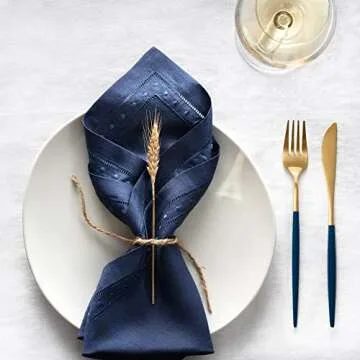 Elegant 100% Linen Napkins Set - Classic & Practical Table Decor