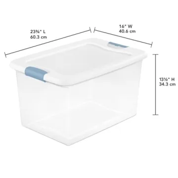Sterilite 6-Pack Stackable Storage Bin - Home Organization Solution