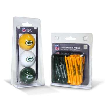 Team Golf NFL Green Bay Packers 3 Golf Balls & 50 Tees Set